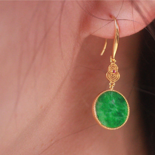Natural Jadeite Earrings