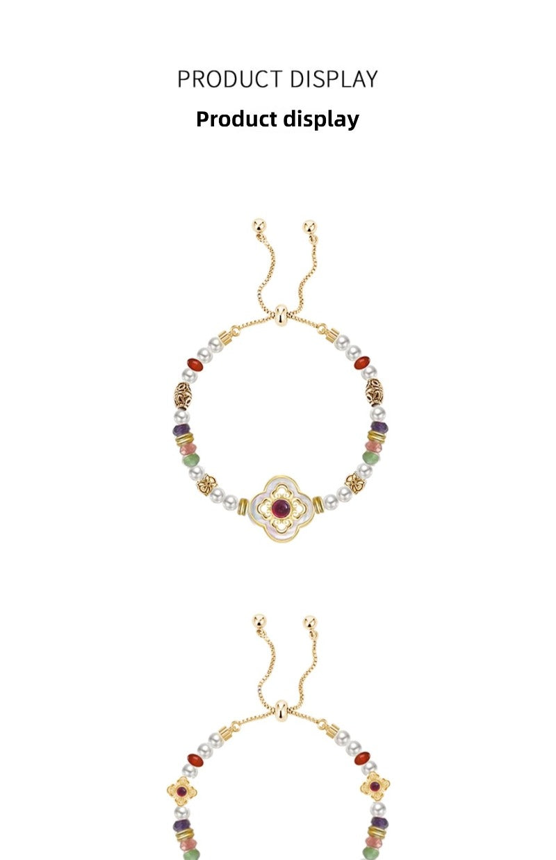 New Chinese-style four-leaf clover bracelet
