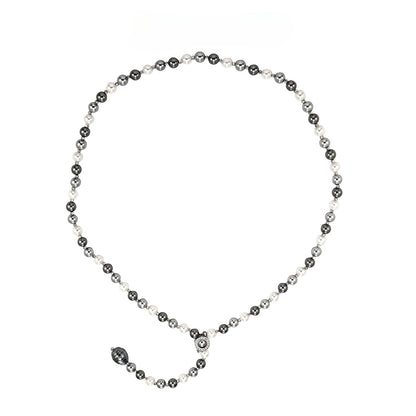 Long pearl hip-hop necklace