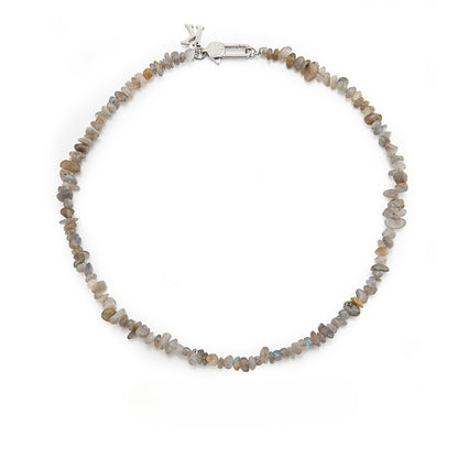 Natural stone free shape hip hop necklace