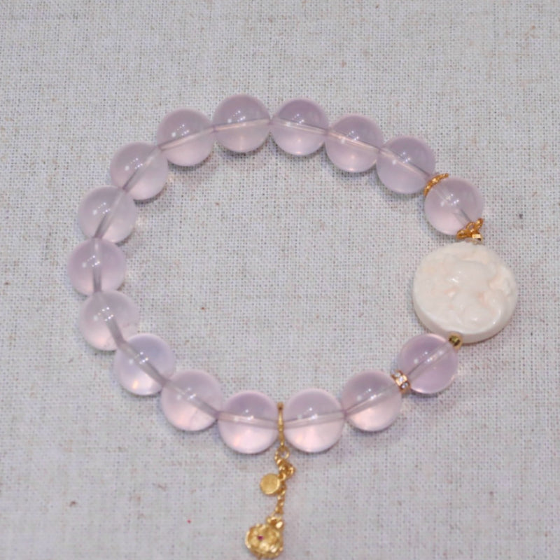 Natural Mozambique Rose Quartz Bracelet