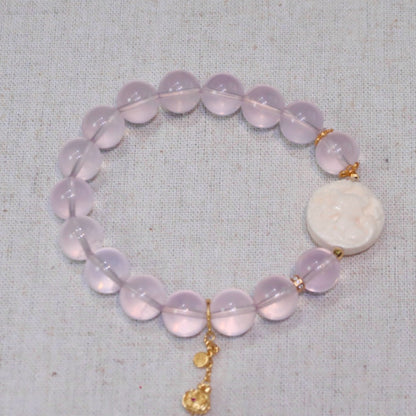 Natural Mozambique Rose Quartz Bracelet