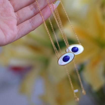 Natural Lapis Lazuli Collarbone Necklace