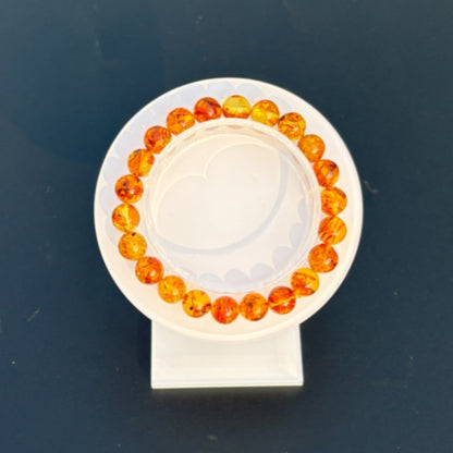 Floral amber bracelet