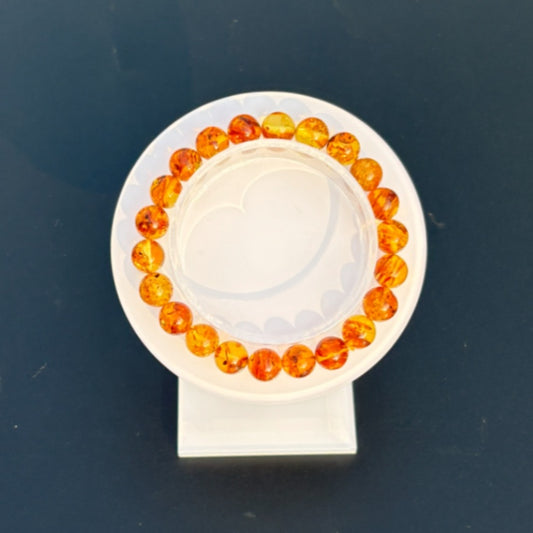 Floral amber bracelet