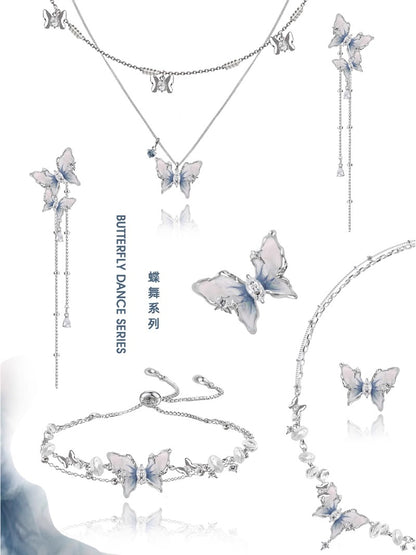 Gradient blue butterfly bracelet