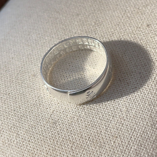 Shiny sterling silver couple ring - jewelryweilin