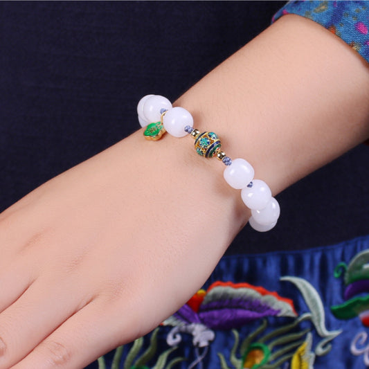 Natural Hetian Jade Braided Rope Bracelet