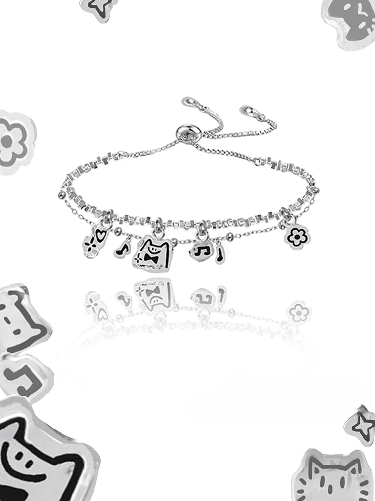 Cat Cat Symphony Pendant Bracelet