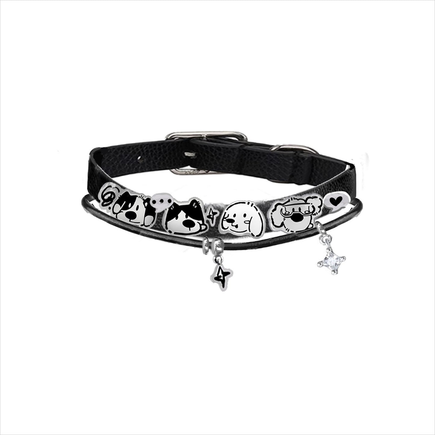 Happy puppy leather bracelet