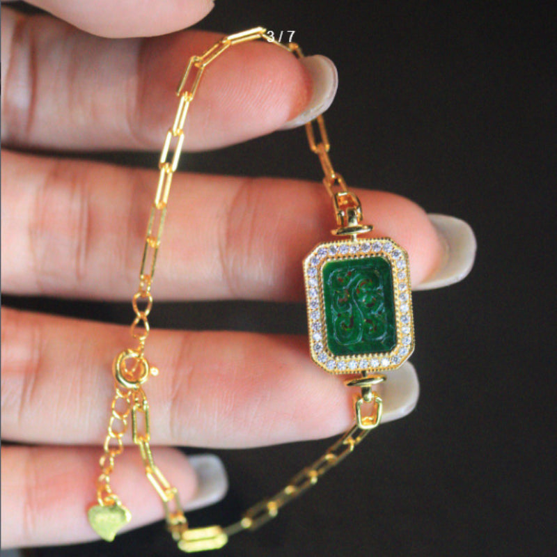 Natural Burmese Jadeite Bracelet