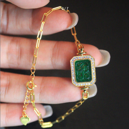 Natural Burmese Jadeite Bracelet