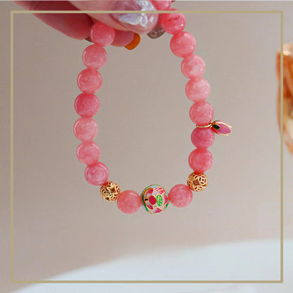 New Chinese style colorful flower beaded bracelet for women - jewelryweilin