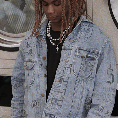 Pearl cross pendant hip hop chain;