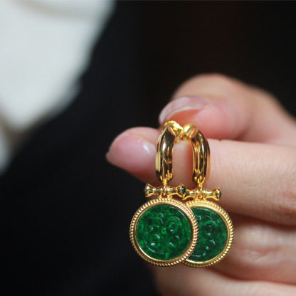 Natural Burmese Jadeite Earrings