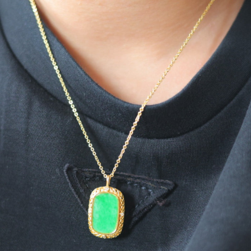 Natural Jadeite Saddle Pendant