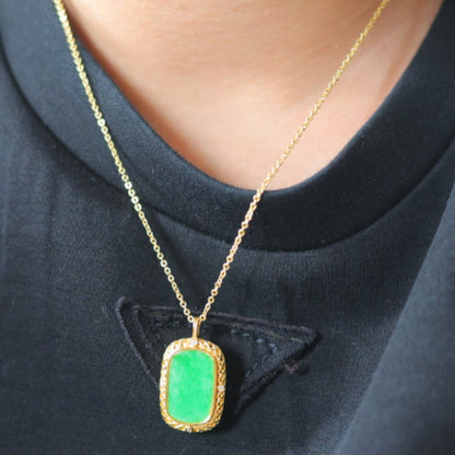 Natural Jadeite Saddle Pendant