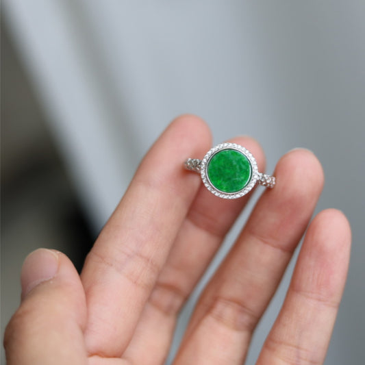 Natural Burmese Jadeite Ring
