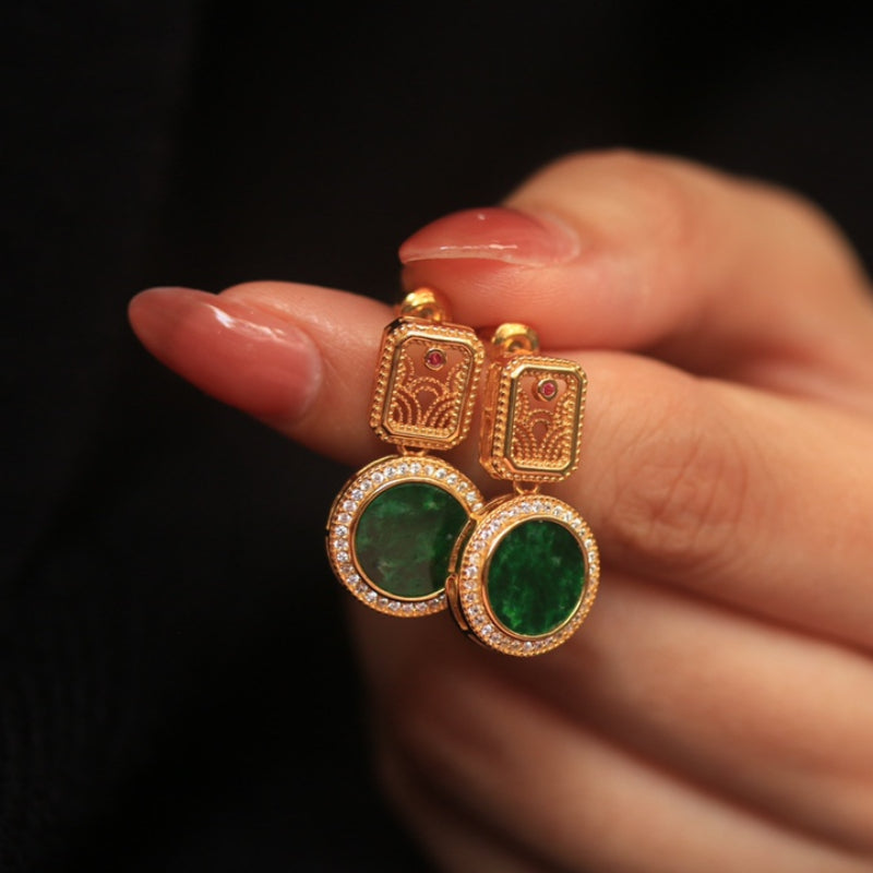 Natural Jadeite Earrings