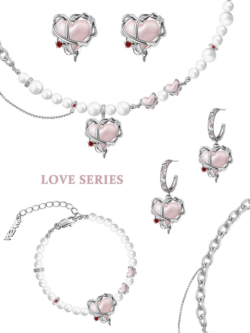 Love heart bead bracelet