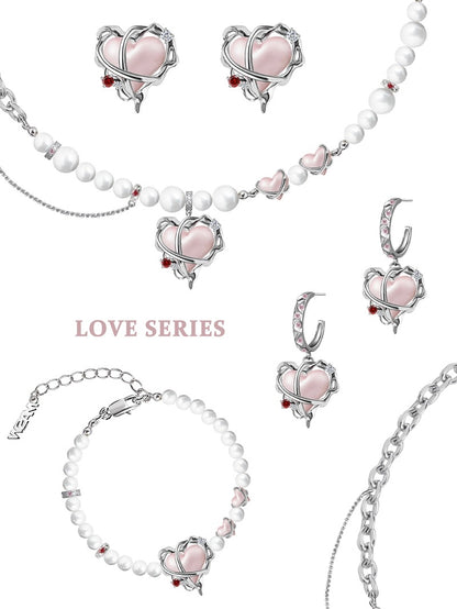 Love heart bead bracelet