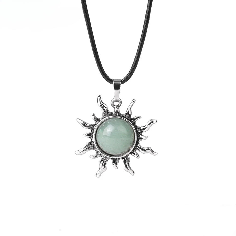 Vintage Amethyst Sunflower Pendant