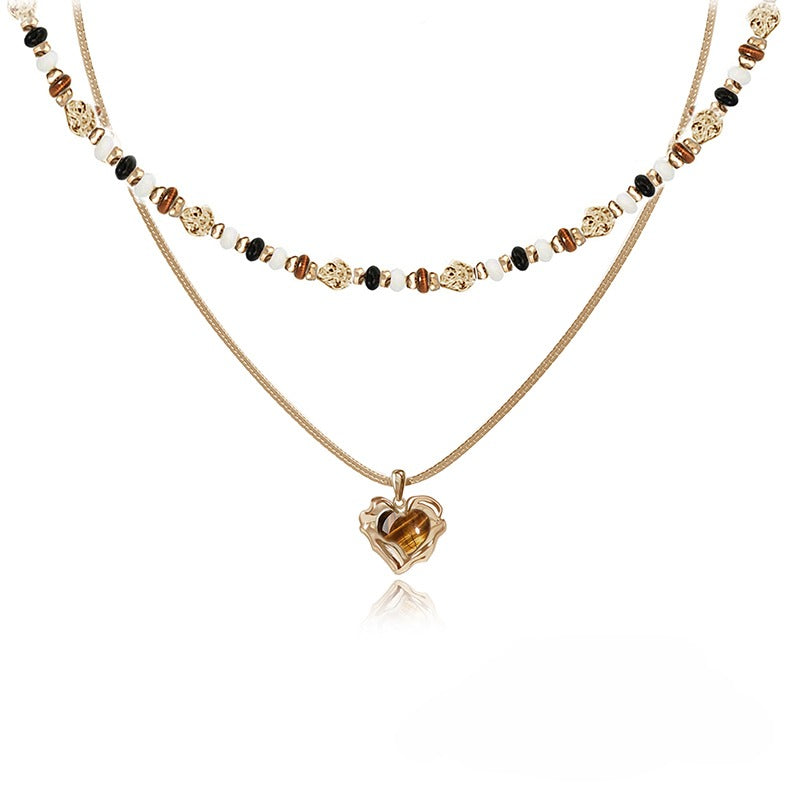 Tiger's eye layered necklace