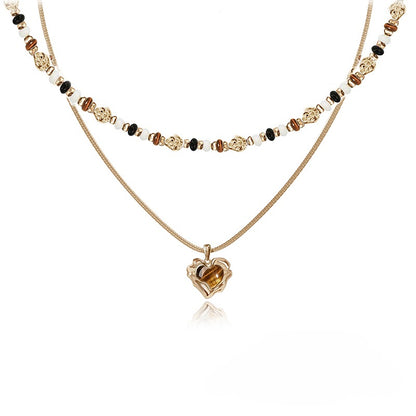 Tiger's eye layered necklace
