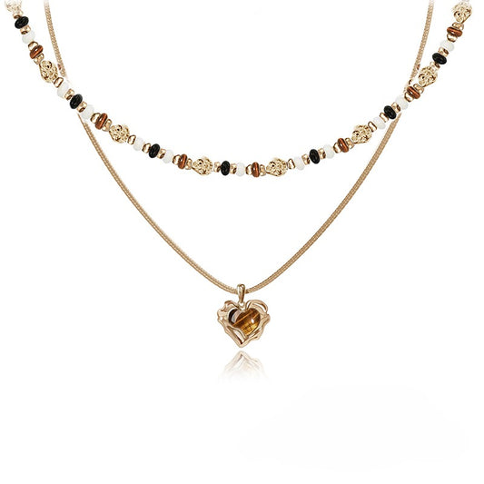 Tiger's eye layered necklace