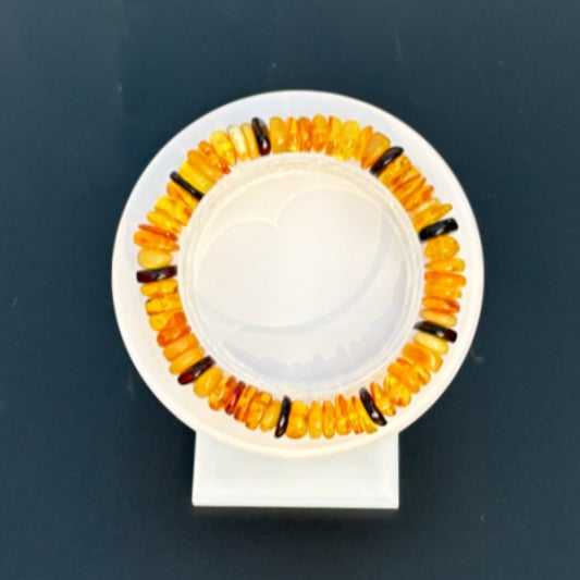 Amber wheel bracelet