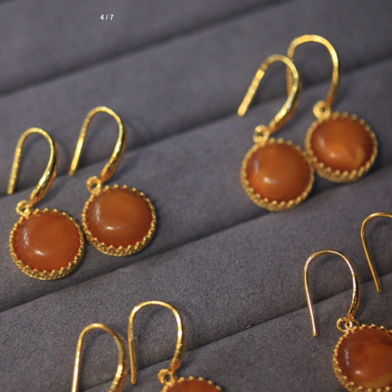 Natural Aged Beeswax Earrings