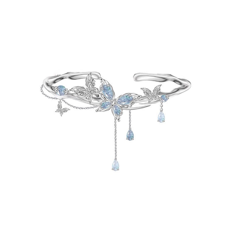 Ice blue butterfly bracelet
