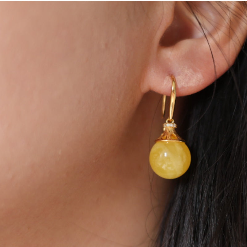 Natural Amber Earrings