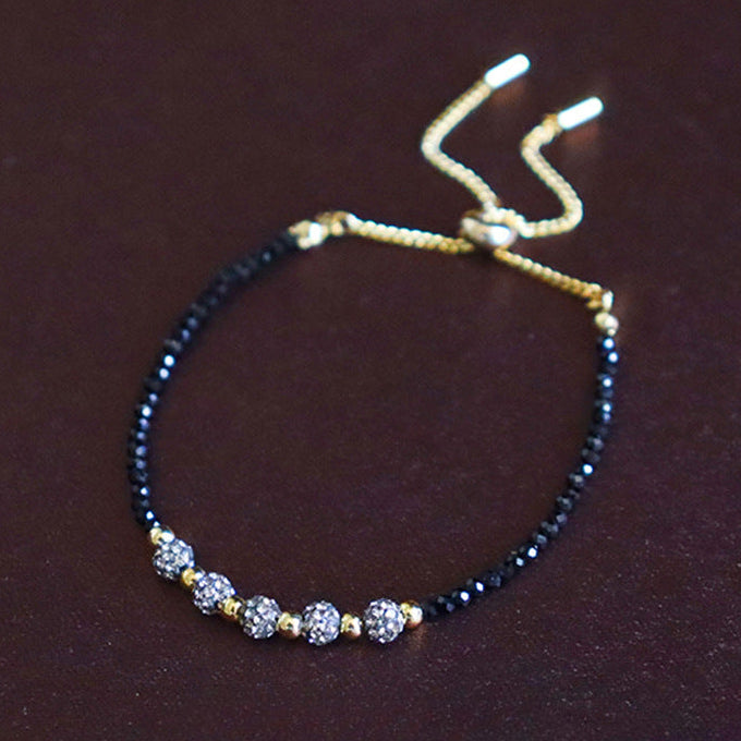 Gypsophila inlaid with zircon beaded bracelet - jewelryweilin