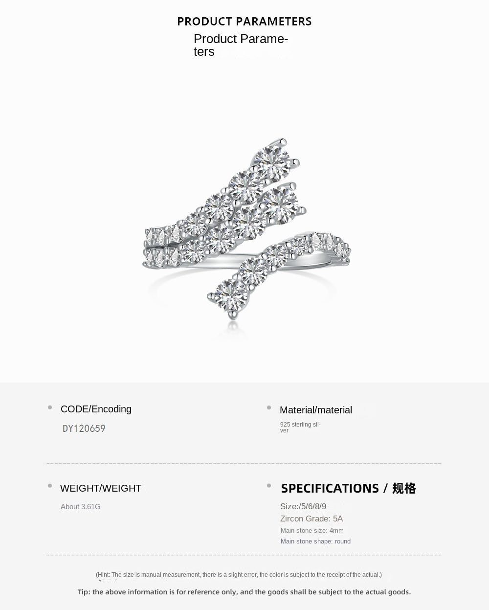 Fashionable and personalized spiral full diamond ring - jewelryweilin