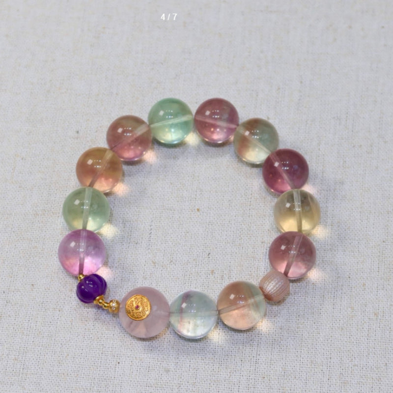 Natural Rainbow Fluorite Bracelet