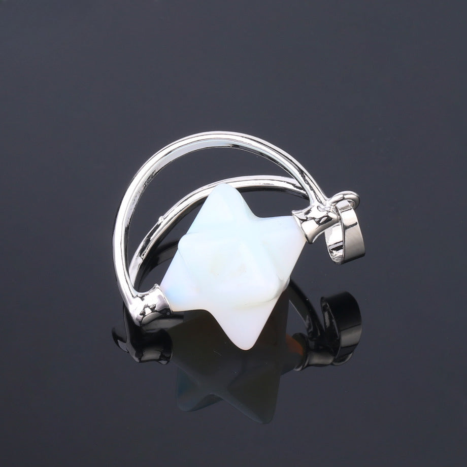 Merkaba six-pointed star pendant necklace