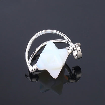 Merkaba six-pointed star pendant necklace