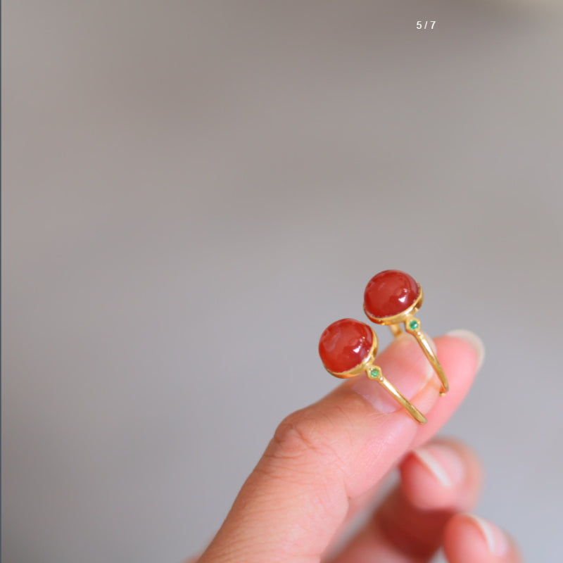 Natural Baoshan Ice-Grade Red Tourmaline Ring