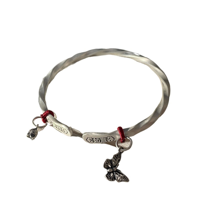 Butterfly Bell Sterling Silver Bracelet - jewelryweilin