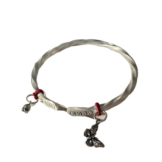 Butterfly Bell Sterling Silver Bracelet - jewelryweilin