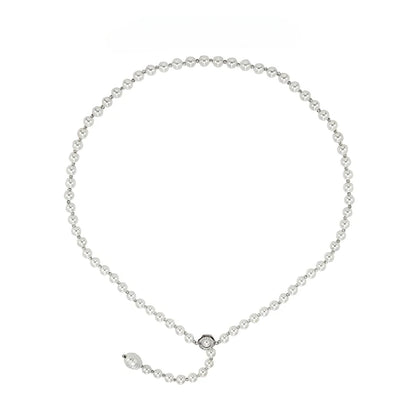 Long pearl hip-hop necklace