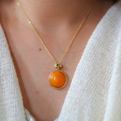 Natural Aged Beeswax Pendant