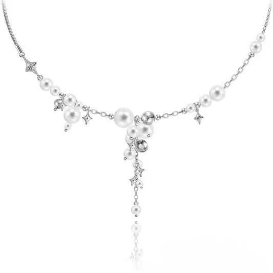 Star River Bubble Pearl Gradient Necklace