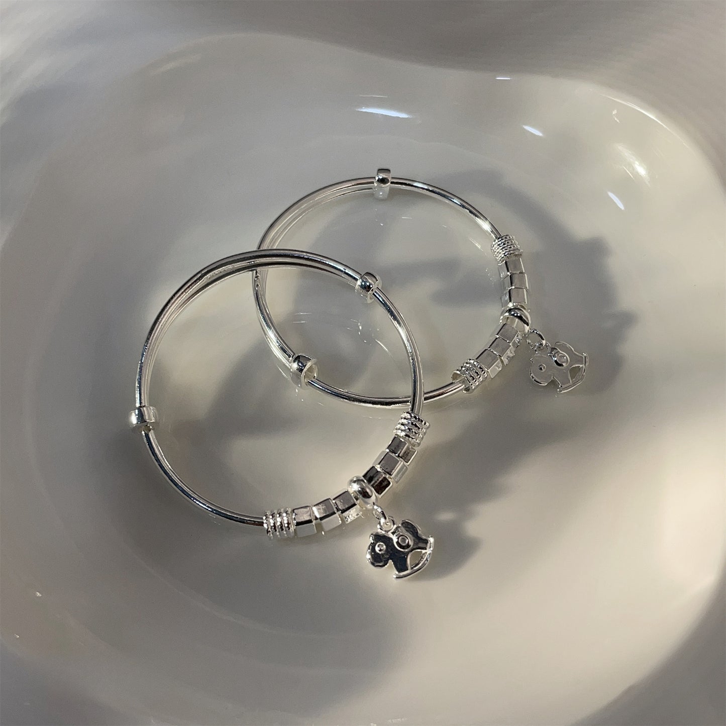 Personalized Fashion Bell Sterling Silver Bracelet