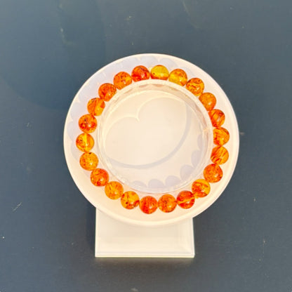 Floral amber bracelet