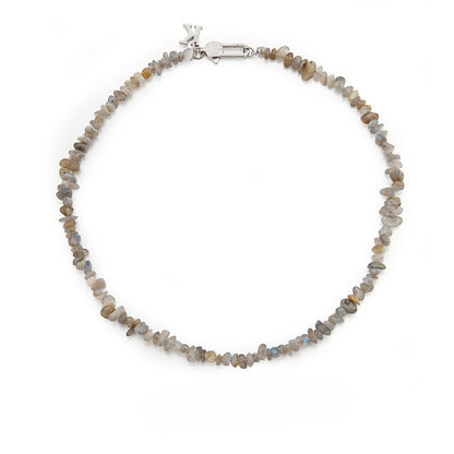 Natural stone free shape hip hop necklace