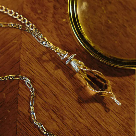Mysterious Citrine Pendulum Necklace Pendant
