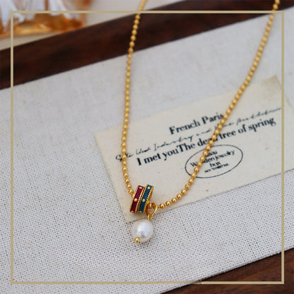 Premium Vintage Colored Natural Freshwater Pearl Necklace - jewelryweilin