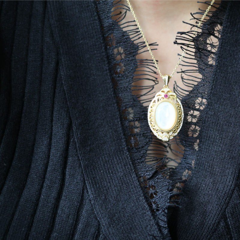 Natural White Mother of Pearl Pendant
